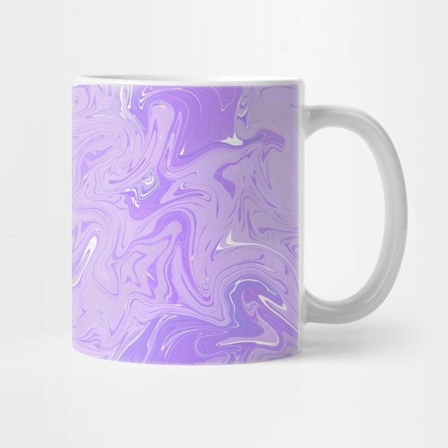 Pastel Purple Silk Marble - Digital Liquid Paint by GenAumonier